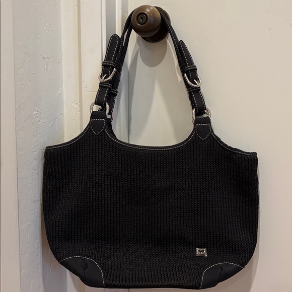 The Sak Black Dual Handle Crochet Shoulder Bag
Has a middle zipper compartment - Picture 1 of 10